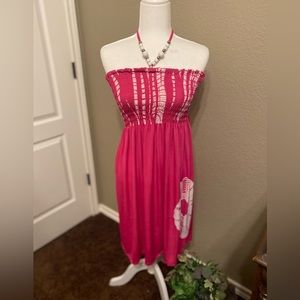 Cristinalove Fuschia Dress/ Coverup Size Large NWT